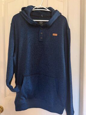 DJAB Blue Long Sleeve Hooded Shirt